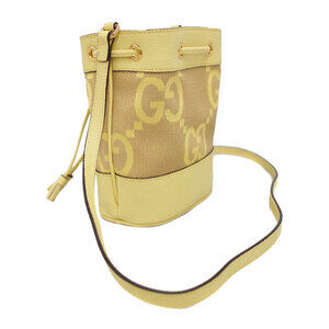 Gucci Bucket Bag Shoulder Yellow GG Jumbo
